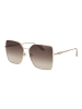 Longchamp Frauen Sonnenbrille Schmetterling Gold