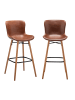 CALICOSY 2er-Set Barstühle LOFT  in Braun - (W) 51 x (H) 105 x (L) 46cm