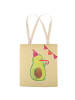 Mr. & Mrs. Panda Tote Bag Avocado Party Zeit ohne Spruch in Gelb Pastell