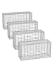 SONGMICS 4er-Set: Gabionen in Silbern - (B)100 x (H)50 x (T)30 cm