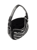 faina Damen Schultertasche Mit Strass in Schwarz