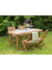 Beliani 5-tlg Gartentisch Set PARAGGI in Braun