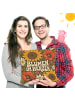 Mr. & Mrs. Panda Kuschelkissen 40x40 Blumen Retro Design mit Spruch in Weiß