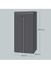 SONGMICS Kleiderschrank Rylan in Grau - (B)75 x (H)45 x (T)160 cm