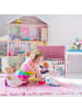 relaxdays Spielzeugtruhe "Heldin" in Rosa/ Weiß - (B)60 x (H)39 x (T)36,5 cm