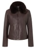 More & More edle, geschmeidige Lederjacke in espresso brown