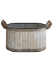 Beliani 2er-Set Outdoor Blumentopf TULIPE in Grau/Braun
