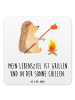 Mr. & Mrs. Panda Gläseruntersetzer Igel Grillen mit Spruch in Weiß