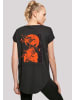 F4NT4STIC Long Cut T-Shirt Geishora Japan Streetstyle in schwarz