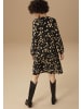 Aniston CASUAL Blusenkleid in schwarz-beige