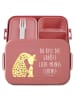 Mr. & Mrs. Panda Bento Box Giraffe Kind Motiv mit Spruch in Rot Pastell