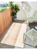 Beliani Outdoorteppich KARWAR in Beige/Weiß - (W) 80 x (L) 150 cm