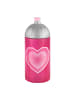 Step by Step Trinkflasche, 0,5 l, für Kindergarten und Schule in Glitter Heart Hazle, Rosa