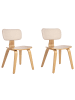 Beliani 2er-Set Esszimmerstuhl LUCINDA in Beige/Braun