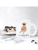 Mr. & Mrs. Panda Henkeltasse Faultier Kaffee mit Spruch in Transparent
