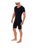 NORMANN Pflegebody kurzarm diagonalem Reißverschluss - 65758 in navy