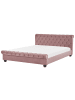 Beliani 2-tlg Doppelbett AVALLON in Rosa/Schwarz