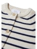 Stellou & friends Gestreifte Strickjacke in weiß