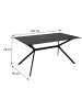 MCW Esszimmertisch O5 Marmor-Optik 160 cm, Weiß