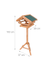 relaxdays Vogelfutterhaus in Orange - (B)37 x (H)103 x (T)28 cm