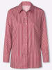 Sieh an! Longbluse in rot-ecru-gestreift