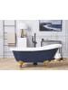 Beliani Freistehende Badewannen CAYMAN in Blau/Weiß/Gold - (W) 77 x (H) 74 x (L) 153 cm