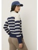 Tamaris Polokragenpullover in beige-marine gestreift