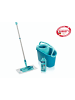 Leifheit  Set CLEAN TWIST M Ergo micro duo Kraftreiniger türkis grau 46,0x25,0x140,0cm