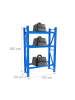 relaxdays Reifenregal in Blau - (B)120 x (H)180 x (T)50 cm