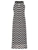 BETTY & CO Neckholder Kleid ohne Arm in Schwarz/Braun