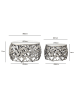 FineBuy Couchtisch in Silber / Marmor / 60x60x33