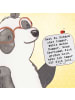 Mr. & Mrs. Panda Glas-Untersetzer Spruch Schutz Rufnummer mit Sp... in Weiß