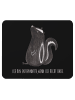 Mr. & Mrs. Panda Mousepad Stinktier Sitzen mit Spruch in Schwarz