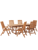Beliani 7-tlg Gartentisch Set JAVA in Braun