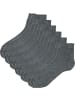 Erwin Müller Baumwolle Unisex-Kurzsocken 6 Paar in grau