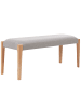 Beliani Bettbank ELYRIA in Grau/Braun - (W) 122 x (H) 48 x (L) 40 cm