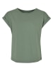 Urban Classics Urban Classics Damen Girls Organic Extended Shoulder Tee in salvia