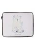 Mr. & Mrs. Panda Notebook Tasche Eisbär Faul ohne Spruch in Weiß