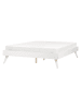 Beliani Doppelbett BERRIC in Weiß - (W) 148 x (H) 38 x (L) 202 cm