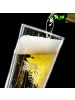 Mr. & Mrs. Panda Weizenbier Glas Pinguin Blumen mit Spruch in Transparent