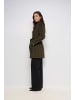 Salsa Jeans Wollmantel Button Detail in Dark Green V1
