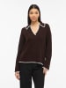 Vila Strickpullover in Coffee Bean