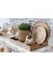 Chic Antique Platzteller TOURS mit Schnitzereien Mango Holz Hell 25 cm
