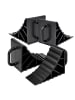 relaxdays 4 x Unterlegkeil in Schwarz - (B)18 x (H)10 x (T)9 cm