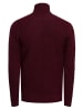 Rusty Neal Feinstrick mit V-Muster Rollkragen-Pullover in Weinrot