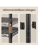 SONGMICS Standregal Dalten in Schwarz - (B)60 x (H)77 x (T)30 cm