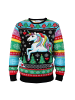 miscellaneous Pullover Rainbow Unicorn Sweater Ugly Christmas in Blau
