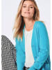 GOLDNER Kurzgröße:  Strickjacke Strickjacke in türkis