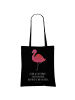 Mr. & Mrs. Panda Einkaufstasche Flamingo Classic mit Spruch in Schwarz