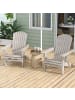 COSTWAY Adirondack Stuhl klappbar 2er Set in Grau